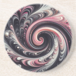 Abstrakt Modern trådlös Rosa, svartvitt Underlägg