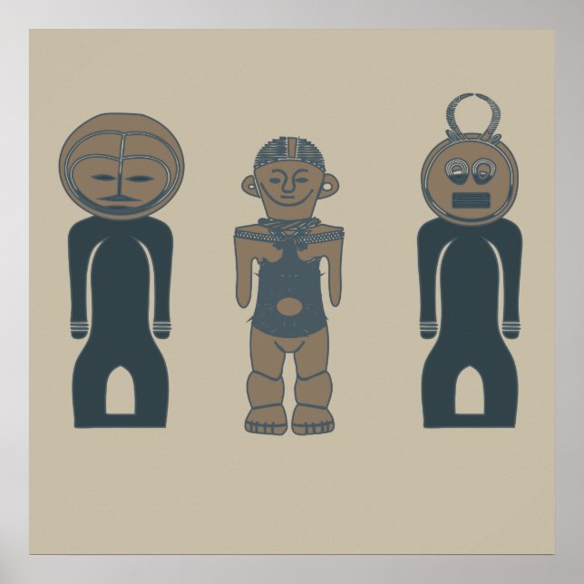 Abstrakt modern tribal konst poster (Framsidan)
