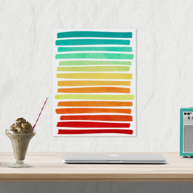 Abstrakt Modern Tropical Summer Färg Brushstroke Poster (Skapare uppladdad)