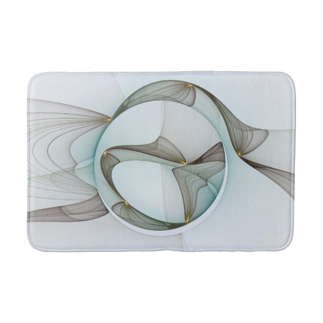 Abstrakt Modern Turcos Brown Guld Elegance Badrumsmatta (Framsidan)