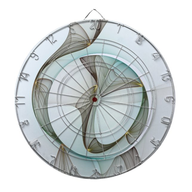 Abstrakt Modern Turcos Brown Guld Elegance Darttavla (Framsidan)