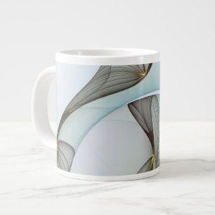 Abstrakt Modern Turcos Brown Guld Elegance Jumbo Mugg