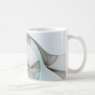 Abstrakt Modern Turcos Brown Guld Elegance Kaffemugg