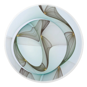 Abstrakt Modern Turcos Brown Guld Elegance Knopp