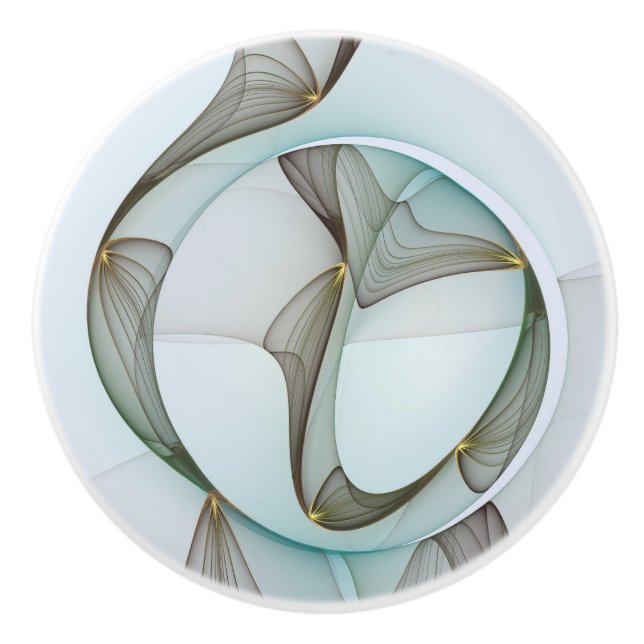 Abstrakt Modern Turcos Brown Guld Elegance Knopp (Framsidan)