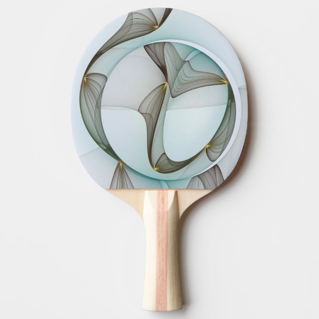 Abstrakt Modern Turcos Brown Guld Elegance Pingisracket (Framsidan)
