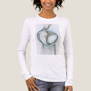 Abstrakt Modern Turcos Brown Guld Elegance T Shirt