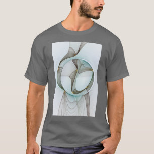 Abstrakt Modern Turcos Brown Guld Elegance T Shirt