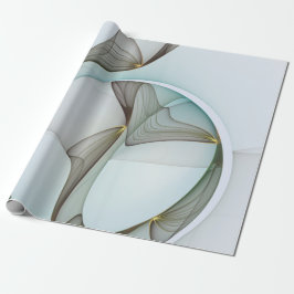 Abstrakt Modern Turkos Brun Guld Elegans Presentpapper