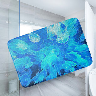 Abstrakt, modern, turkotisk mosaik mönster badrumsmatta