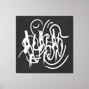 Abstrakt modern vit linjer-konst canvastryck