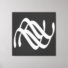 Abstrakt modern vit linjer-konst canvastryck