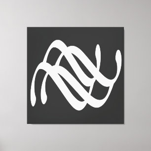 Abstrakt modern vit linjer-konst canvastryck