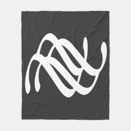 Abstrakt modern vit linjer-konst fleecefilt