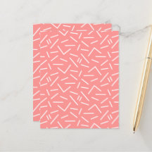 Abstrakt Modern White Linjer Rosa Red Craft Papper
