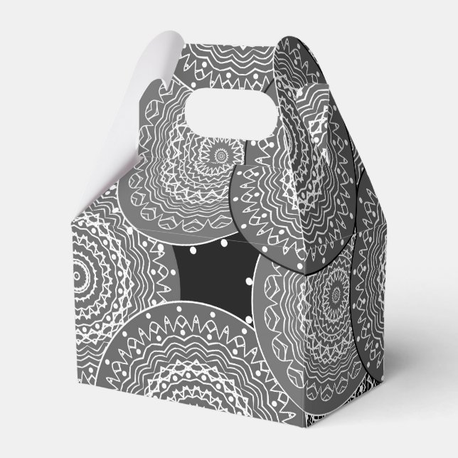 Abstrakt moderna geometriska cirklar runt former m presentaskar (Framsidan Sidan)