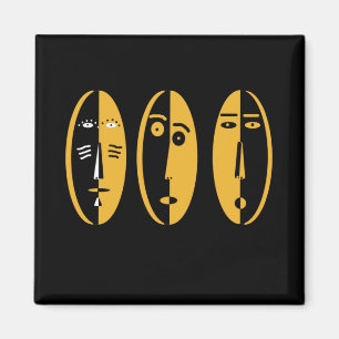 abstrakt moderna masker magnet