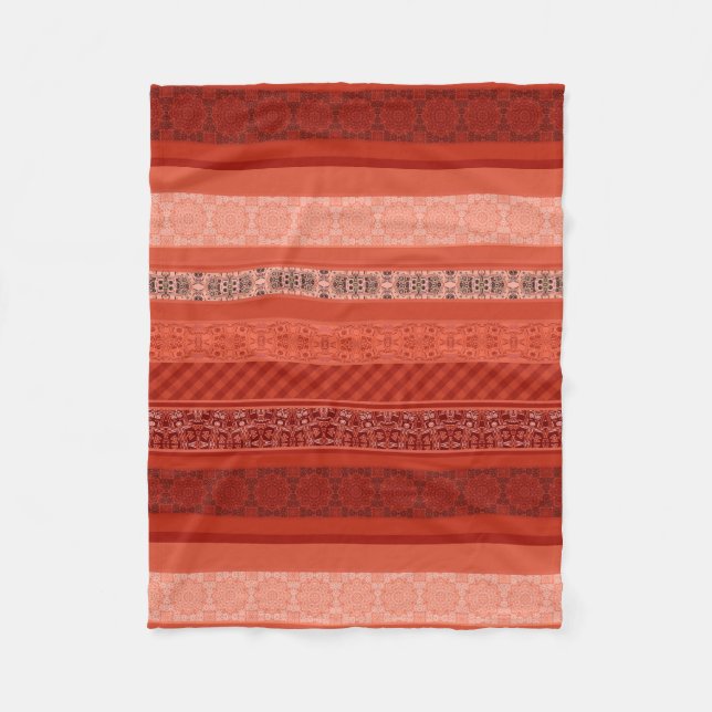 Abstrakt modernt geometriskt dekorationsfäste fleecefilt (Framsidan)