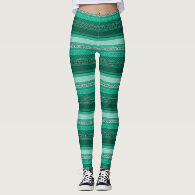 Abstrakt modernt geometriskt dekorationsfäste leggings (Framsida)