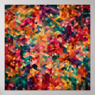 Abstrakt Modernt Mönster: Livfull Tessellation Poster