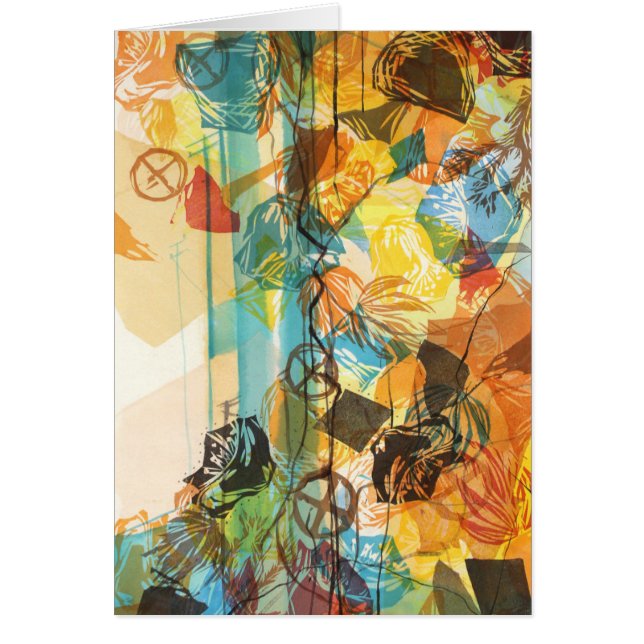 Abstrakt Mojave för kort för Kalifornien ökenkonst (Framsidan)