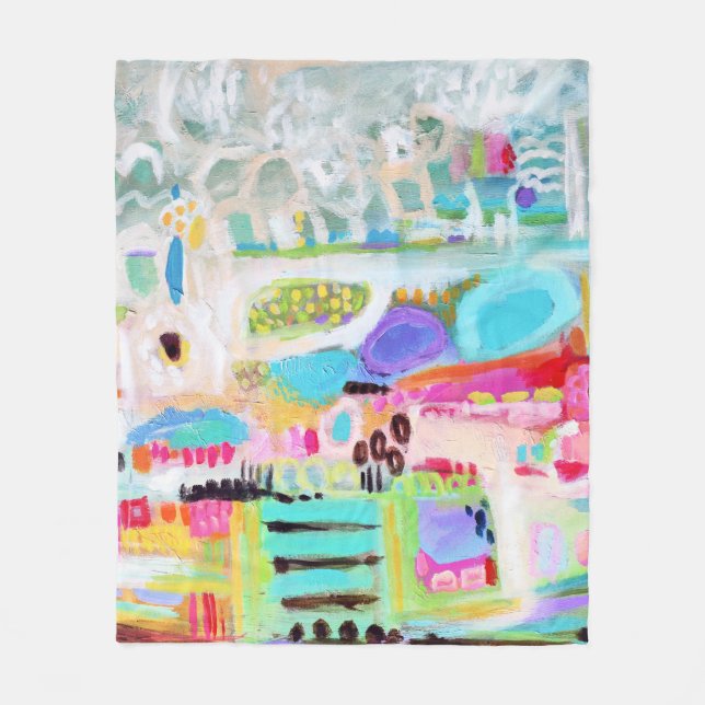 Abstrakt moln fleecefilt (Framsidan)