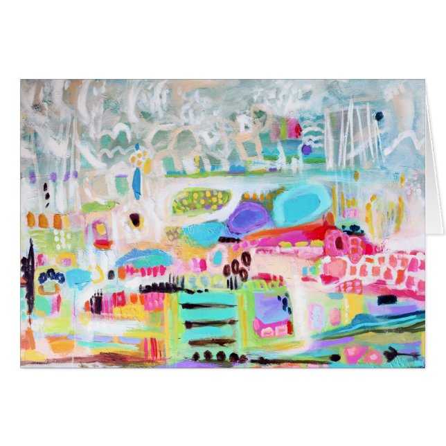 Abstrakt moln hälsningskort (Framsidan Horizontal)