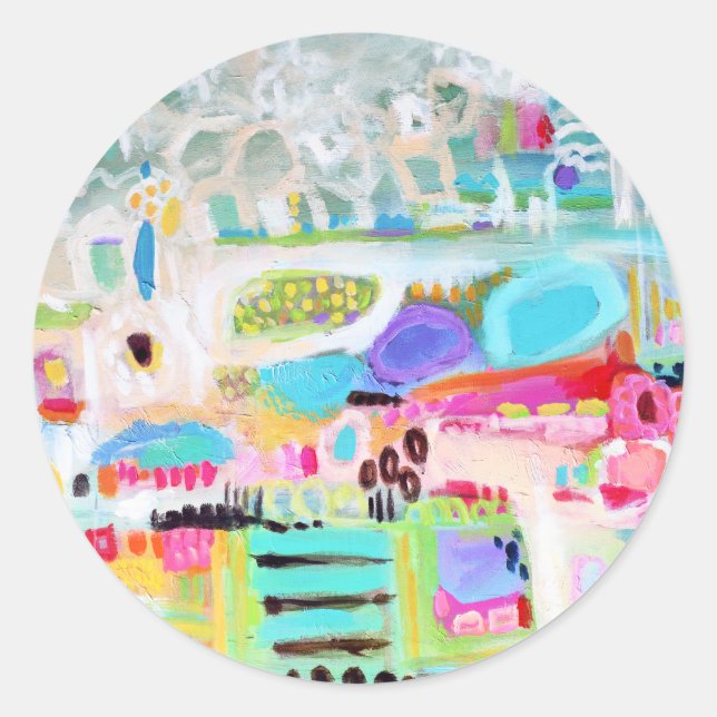 Abstrakt moln runt klistermärke (Framsida)