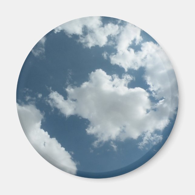 Abstrakt molnhimmel fotografering magnet (Framsidan)