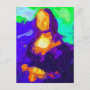 Abstrakt Mona Lisa-målning Vykort