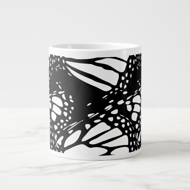 Abstrakt Monarch Butterfly Design Jumbo Mugg (Framsidan)