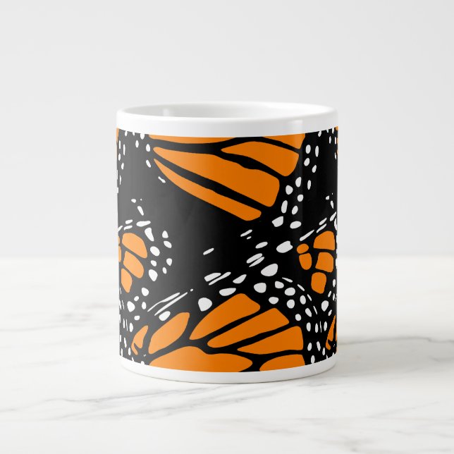 Abstrakt Monarch Butterfly Design Jumbo Mugg (Framsidan)