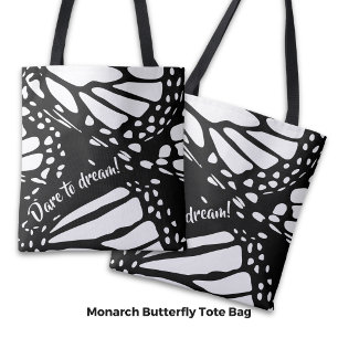 Abstrakt Monarch Butterfly Vinge - Dare till Dream Tygkasse