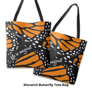 Abstrakt Monarch Butterfly Vinge - livet är magisk Tygkasse