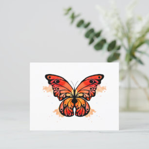 Abstrakt Monarch Butterfly Vykort