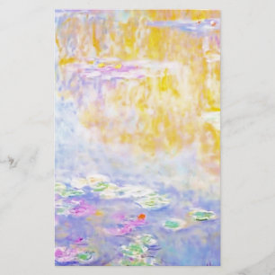 abstrakt, monet vattenliljor 7 brevpapper