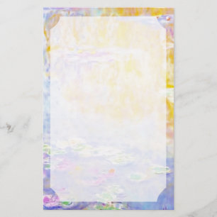 abstrakt, monet vattenliljor 7 brevpapper