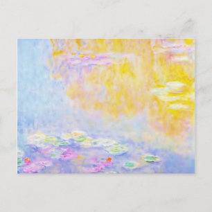 abstrakt, monet vattenliljor 7 vykort