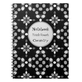 Abstrakt Monochrome Bokeh Dots Mönster Anteckningsbok