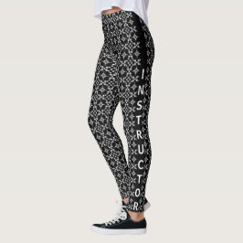 Abstrakt Monochrome Bokeh Dots Mönster Leggings