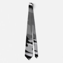 Abstrakt Monochrome Swirl Neck Tie