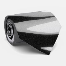 Abstrakt Monochrome Swirl Neck Tie