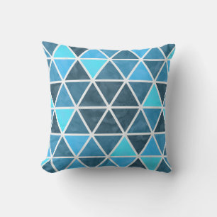 Abstrakt Monotone Triangular David Jewish Star 2 Kudde