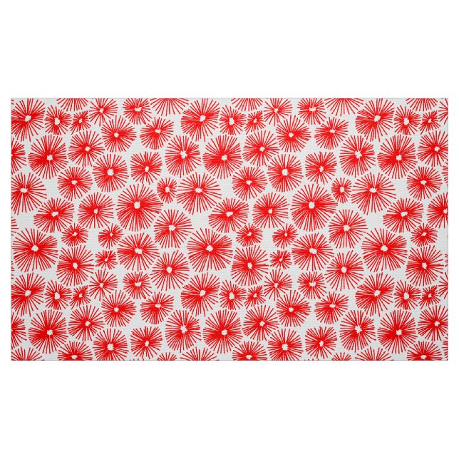 Abstrakt Mönster 101115 - Röd Tyg (Fat Quarter)
