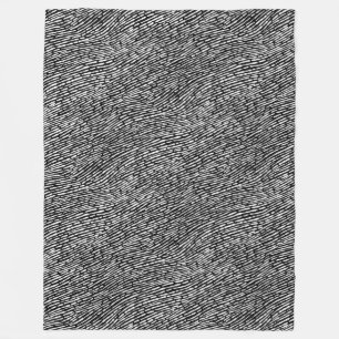Abstrakt Mönster 140523 - Svartvit Fleecefilt