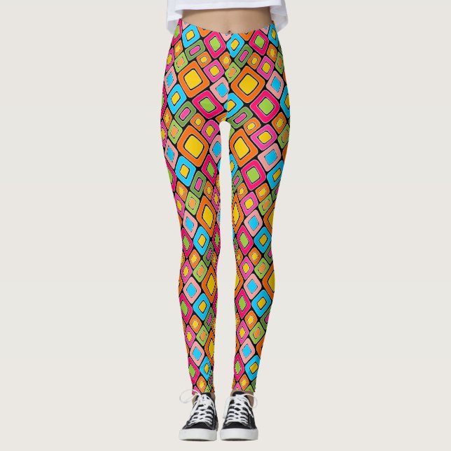 Abstrakt mönster 140621-legeringar leggings (Framsida)