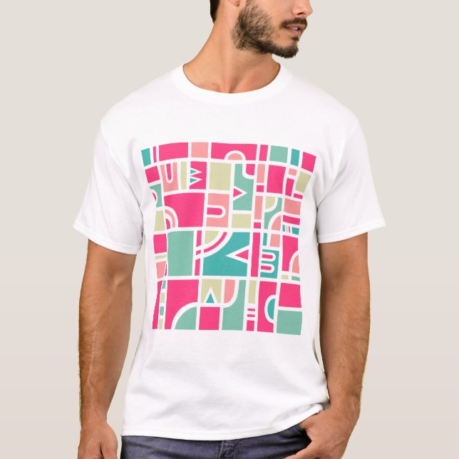 Abstrakt mönster 170715 t-shirt (Framsida)
