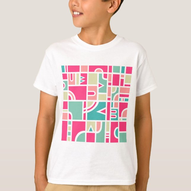 Abstrakt Mönster 170715 T Shirt (Framsida)