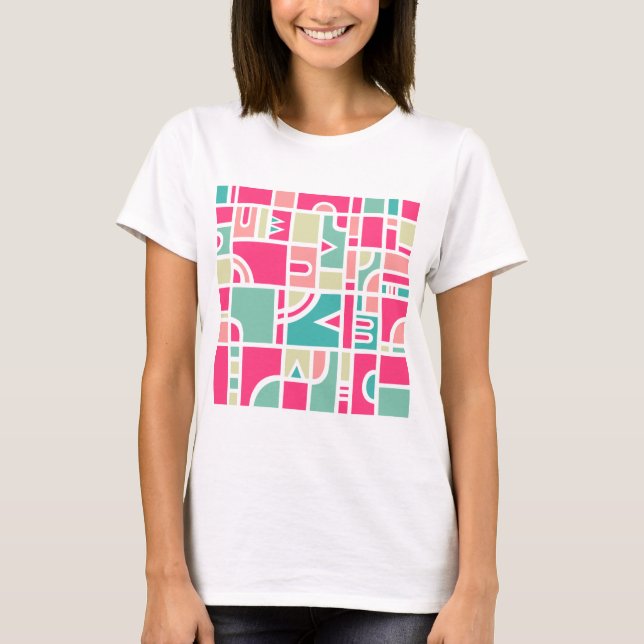 Abstrakt Mönster 170715 Tee Shirt (Framsida)