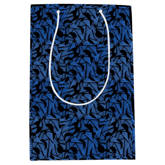 Abstrakt mönster 2 ton Blue.b Black BG (Framsidan)